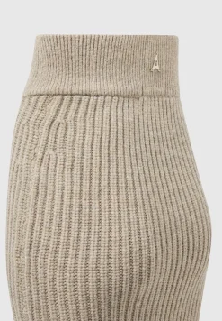 Angled Waist Knit Maxi Skirt