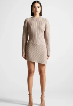 Asymmetric Knit Jumper Dress