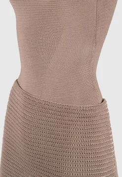 Asymmetric Knit Mini Dress
