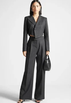 Asymmetric Tailored Cropped Blazer