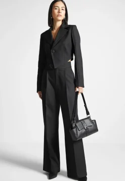 Asymmetric Tailored Cropped Blazer