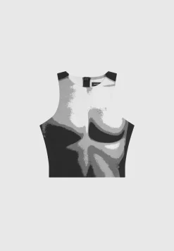 Body Print Racer Top