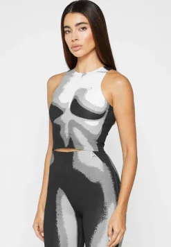 Body Print Racer Top