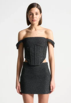 Boucle Bardot Corset Top