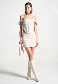 Boucle Bardot Corset Top