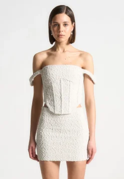 Boucle Bardot Corset Top