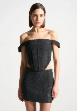 Boucle Bardot Corset Top