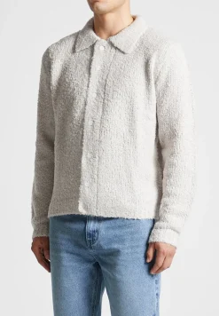 Boucle Knit Button Up Cardigan