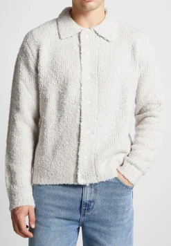Boucle Knit Button Up Cardigan
