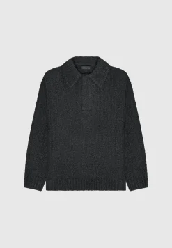 Boucle Knit Polo Jumper