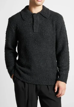 Boucle Knit Polo Jumper