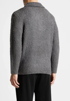 Boucle Knit Polo Jumper