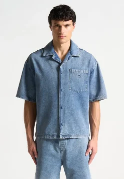 Boxy Denim Revere Shirt