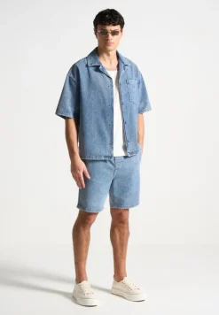 Boxy Denim Revere Shirt