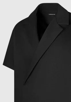Boxy Twill Double Breasted Shirt