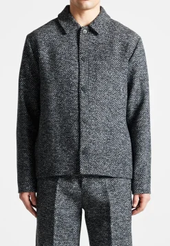 Brushed Herringbone Shacket