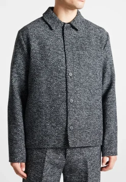 Brushed Herringbone Shacket