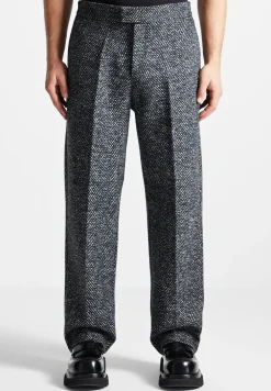 Brushed Herringbone Trousers