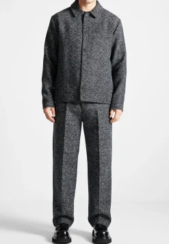 Brushed Herringbone Trousers