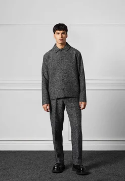 Brushed Herringbone Trousers