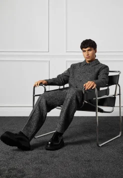 Brushed Herringbone Trousers