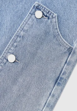 Button Down Overlay Mom Jeans