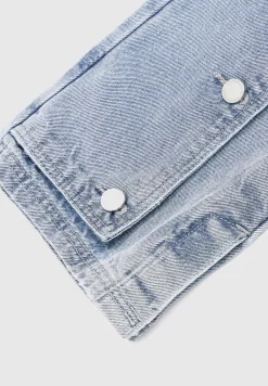 Button Down Overlay Mom Jeans