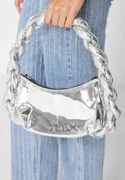 Chain Plaited Rope Handbag Chrome