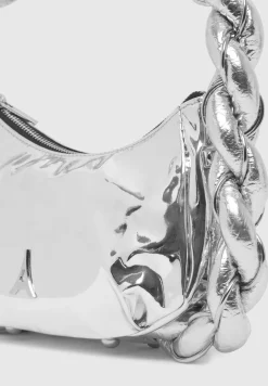 Chain Plaited Rope Handbag Chrome