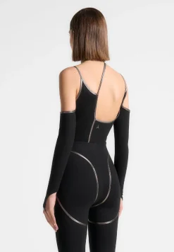 Chrome Piped Contour Bodysuit