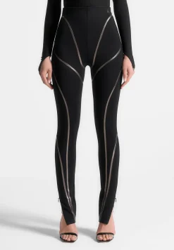 Chrome Piped Contour Leggings