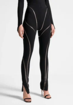 Chrome Piped Contour Leggings