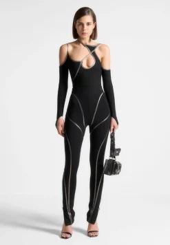 Chrome Piped Contour Leggings