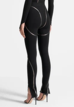 Chrome Piped Contour Leggings