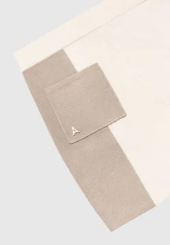 Colour Block Knit Shorts - Black/Beige