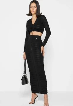 Contour Knit Maxi Skirt