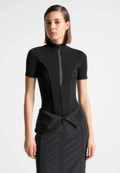 Contour Mock Neck T-Shirt Bodysuit