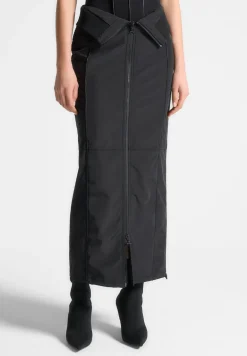 Contour Nylon Midaxi Skirt