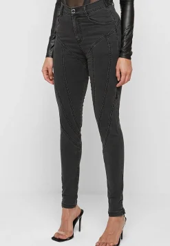 Contour Seam Detail Skinny Jeans