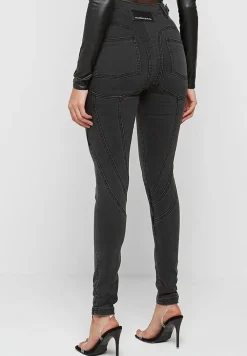Contour Seam Detail Skinny Jeans