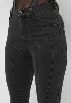Contour Seam Detail Skinny Jeans