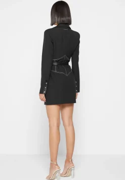 Corset Blazer Dress With Chain