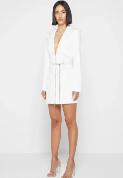 Corset Blazer Dress With Chain