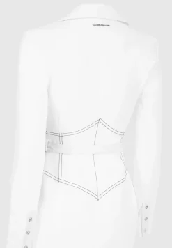 Corset Blazer Dress With Chain