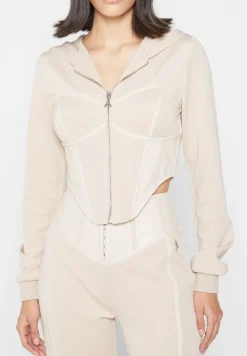 Corset Hoodie With Vegan Leather