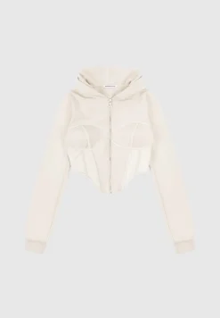 Corset Hoodie With Vegan Leather