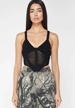 Crochet Knit Corset Top