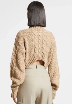 Cropped Cable Knit Jumper