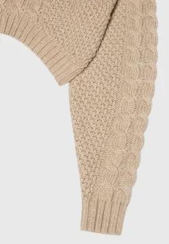 Cropped Cable Knit Jumper