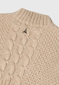 Cropped Cable Knit Jumper